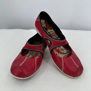 Merrell Women's Red Leather Mary Jane Shoes US Size 7, Performance Foot ware